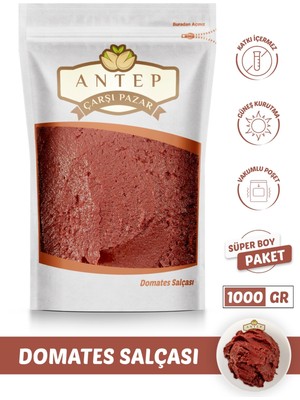 Antep Çarşı Pazar Domates Salçası Gaziantep Ev Yapımı Güneşte Kurutma | 1000 gr
