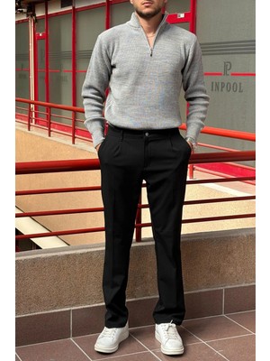 İnpool Siyah Pantolon 24INP292 38 Beden Erkekler İçin Modern Tasarım ve Rahat Kullanım