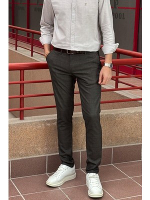 Erkek, cep detaylı, Old Money culture, Ekose desenli, Poliviskon kumaş, pantolon