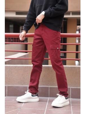 Erkek Antrasit Kargo Cep Gabardin Pantalon 21ınp207