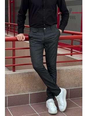 Erkek, cep detaylı, Old Money culture, Ekose desenli, Poliviskon kumaş, pantolon