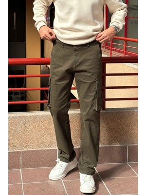 Baggy-oversize Kalıp, Kargo Cep, Gabardin Pantolon 23ınp274