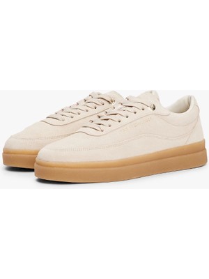 Tommy Hilfiger MODERN COURT SNEAKER SUED Krem Kadın Sneaker