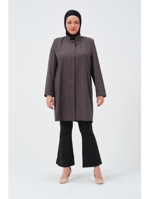 Glr & Gym Polen Büyük Beden Tesettür Kadın Kısa Keten Anne Kap