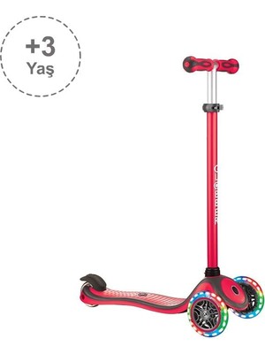 Globber Primo Plus Işıklı Scooter - Kırmızı