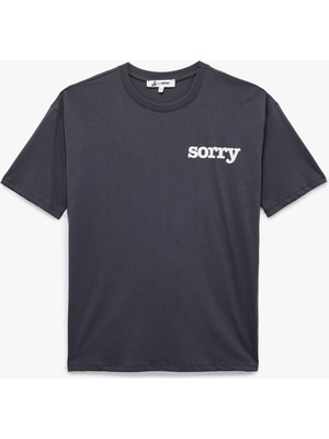 Koton Pamuklu Kısa Kollu Bisiklet Yaka Baskılı Tişört