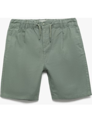 Koton Pamuklu Beli Bağcıklı Cepli Basic Şort