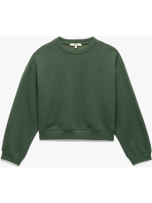 Koton Regular Fit Üç Iplik Uzun Kollu Bisiklet Yaka Basic Sweatshirt