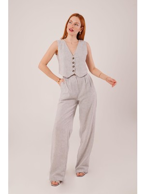 Martcini Kırçıllı Desen Gri Takım