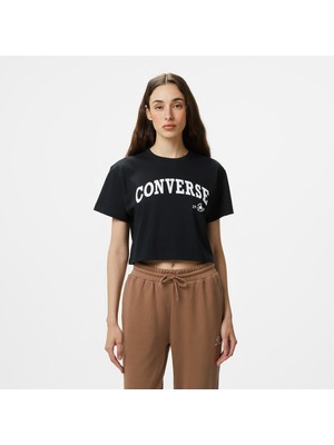 Converse Retro Chuck Kadın Siyah T-Shirt