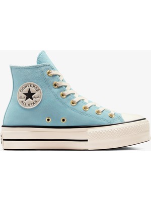 Converse Chuck Taylor All Star Lift Kadın Mavi Süet Platform Sneaker