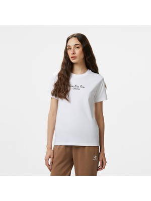 Converse Kadın Beyaz T-Shirt