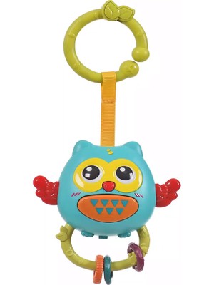 Learning Fun Işıklı Sesli Pilli Halkalı Çıngırak Sevimli Baykuş Duyusal Oyuncak