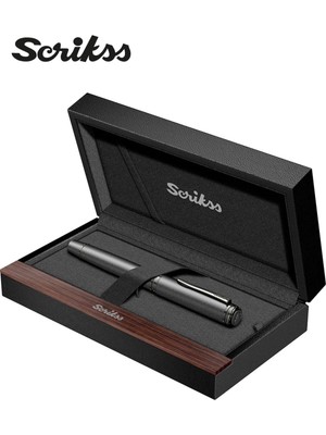 Scrikss & WizDesign Fortune Dolma Kalem Mat Siyah M Uç LÜKS KUTULU / ÖMÜR BOYU GARANTİLİ / KİŞİSELLEŞTİRİLEBİLİR