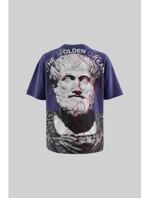 Machinist Erkek Aristotle Oversize Lacivert Tişört