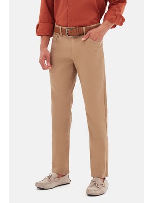 D'S Damat Ds Damat Slim Fit Bej Gabardin Denim Pantolon 4HCC3T404003M