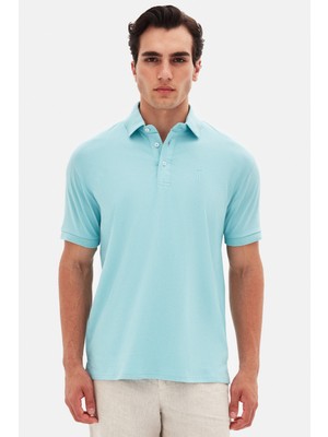 Twn Slim Fit Aqua Pike Dokulu T-Shirt 4EC146011784M