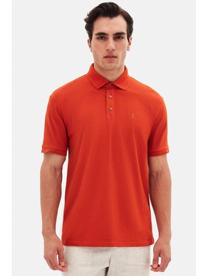 Twn Slim Fit Kiremit Pike Dokulu T-Shirt 4EC146011784M