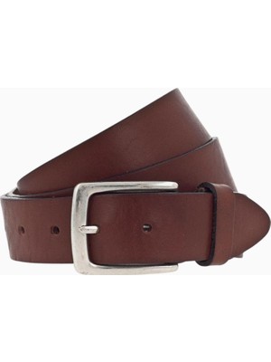 B.belt Erkek Deri Kemer, Kalın ve Dayanıklı, Sağlam Metal Tokalı, 80 cm
