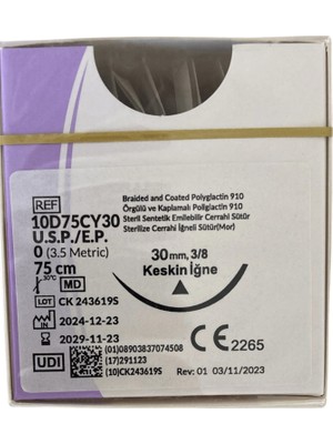 Lummed Trusynth - Pga No: 0 75CM Keskin 35MM V-075 - 1 Paket