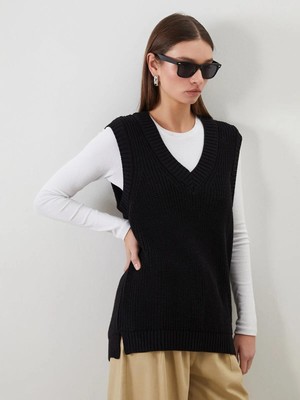 Lcw Modest  V Yaka Kadın Triko Süveter  (W5)