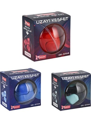 Uzayı Keşfet Özel Küre Kutusunda Dönen Silgi 1 Adet