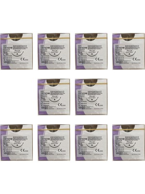 Lummed Trusynth - Pga No: 2 75CM 3/8 Keskin 40MM V-076 - 10 Paket