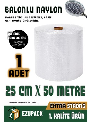 Astor Ambalaj Özel Ebat  25 cm x 50 Metre Balonlu Naylon Patpat Kalın Havalı Naylon Pat Pat Pıt Pıt