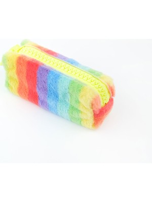 Unicus Big Zip Süper Rainbow Tavşan Tüyü Xl Kalem Kutu UNCS-988