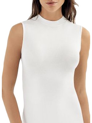 Şahinler Kadın Likralı Kolsuz Yarım Balıkçı Yaka Atlet