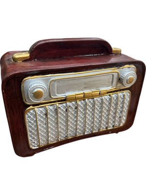 Sedosh Home Vision Eskitme Kahverengi Polyester Nostalji Radyo Görünümlü Biblo ve Kumbara – Vintage Retro Tasarım, Şık Masaüstü Aksesuar, Ev ve Ofis Için Fonksiyonel Birikim Kutusu (16X14X7 Cm)