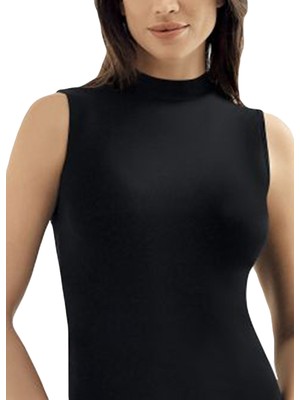 Şahinler Kadın Likralı Kolsuz Yarım Balıkçı Yaka Atlet