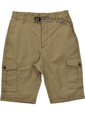 Erkek Kargo Cepli Kanvas Kapri Şort 1332 BGL-ST04762