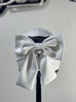 Motor & Motosiklet Beyaz Çift Fiyonk Kask Aksesuarı Kask Dış Aksesuar