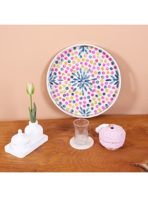 Mylamp Pure Sedef 35 X4 Cm. Sedefli Mozaik Tepsi