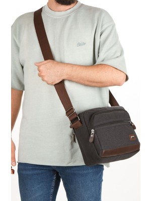 Suya Dayanıklı Kanvas Erkek Omuz Çantası, Geniş Bölmeli, Şık ve Kullanışlı