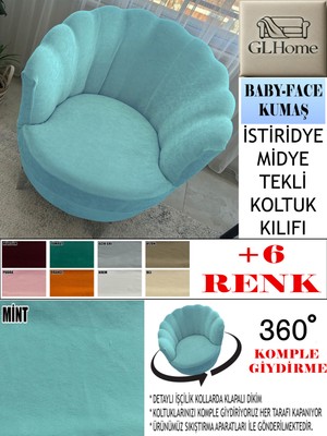 Babyface Kumaş Tekli & Berjer Koltuk Kılıfı, Papatya,istiridye, Midye Model Koltuk Kılıfı
