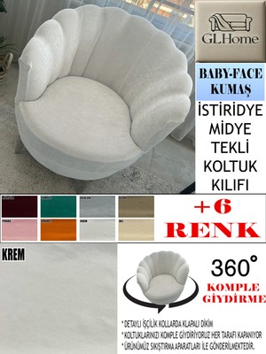 Babyface Kumaş Tekli & Berjer Koltuk Kılıfı, Papatya,istiridye, Midye Model Koltuk Kılıfı