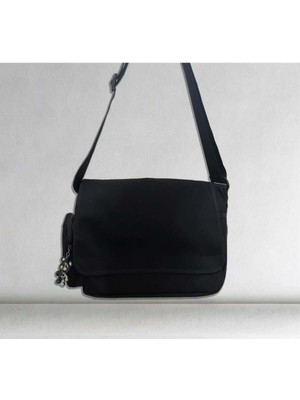 Uniseks Siyah Postacı Çanta, Şık ve Hafif Günlük Kullanım Için Uygun