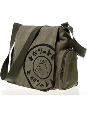 Yeşil Totoro Baskılı Unisex Postacı Çanta, Şık ve Kullanışlı Tasarım