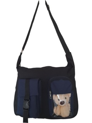 Lacivert Gothic Postacı Çantası, Şık ve Kullanışlı Tasarım