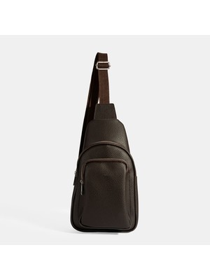 Erkek Kahve Renkli Çapraz Postacı Çantası, Şık ve Kullanışlı Tasarım
