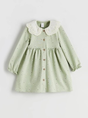 Lcw Baby  Bebe Yaka Çiçekli Kız Bebek Elbise  (W5)