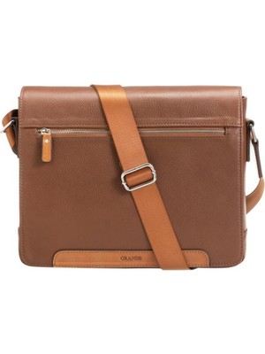 Hakiki Deri Erkek Postacı Çantası, Şık ve Dayanıklı, Kahverengi, Kullanışlı Tasarım