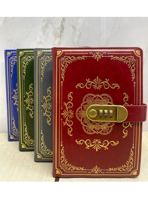 Özel Tasarım Şifreli Deri Defter Model 2