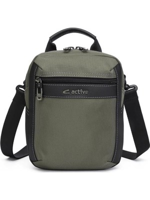 Haki Küçük Erkek Omuz Çantası, Şık ve Kullanışlı Oxford Kumaş Tasarımı