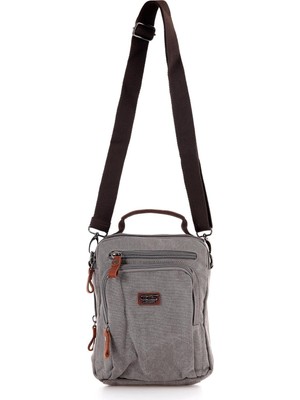 Gri Askılı Şık ve Hafif Taşınabilir Çanta, Günlük Kullanıma Uygun.