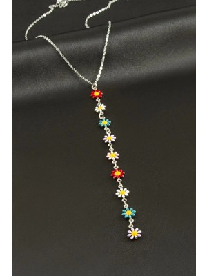 Papatya Çelik Y Kolye