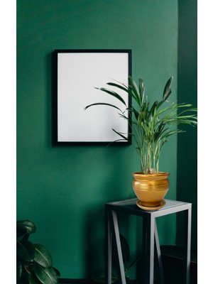 Evdek Tabaklı Klasik Altın Çömlek Saksı 19x19 Cm