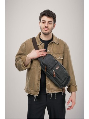 Şık ve Kullanışlı Uniseks Çapraz Çanta, Modern Tasarım, Siyah Renk.